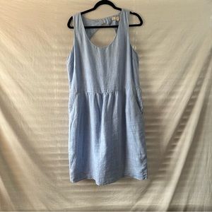 LOFT Linen Cut Out Dress